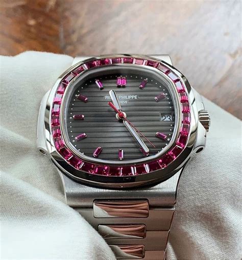 patek philippe nautilus ruby bezel price|Patek Philippe Nautilus gold.